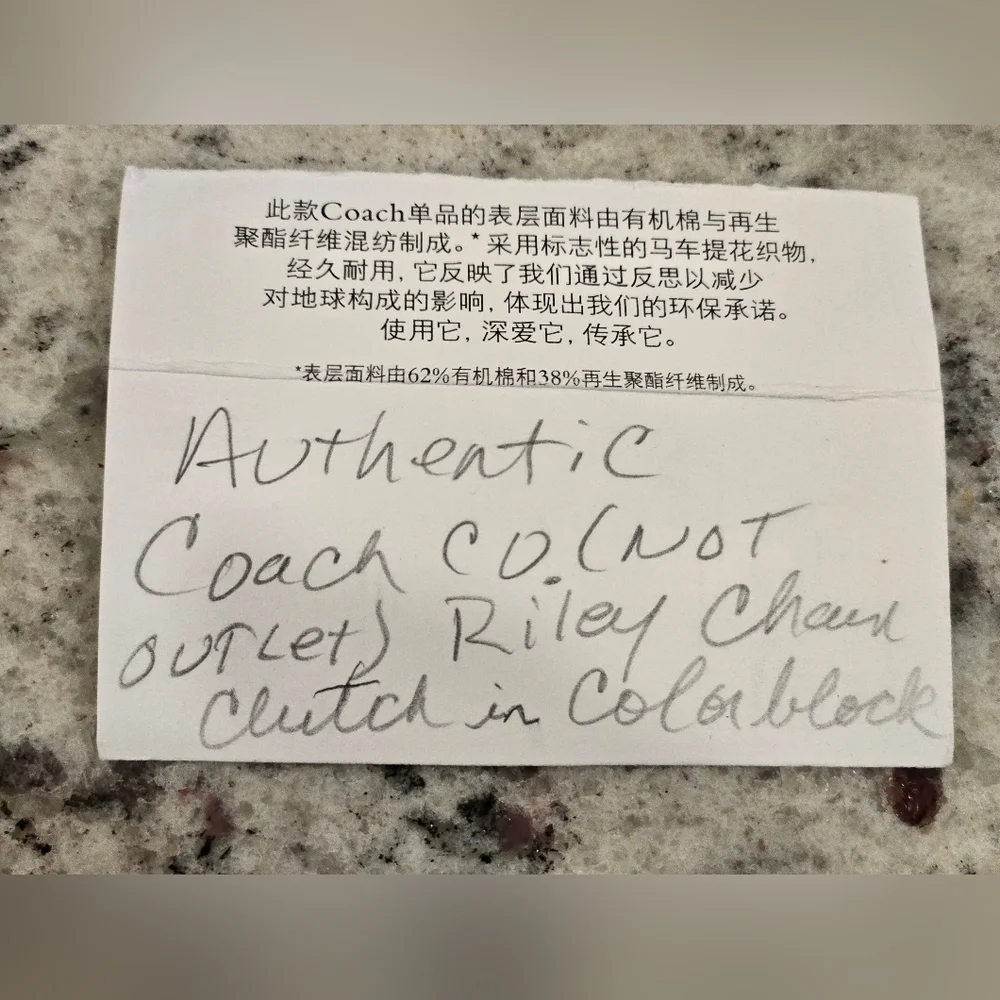 Authentic Coach Riley Chain Clutch in Colorblock ( Excellent Vintage Condition) - Picture 12 of 16